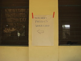 The entrance to the medical center where the workshops were held