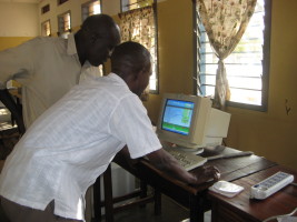 Patrick and Silas, the Pilgrim IT staff, seeing the simulations for the first time