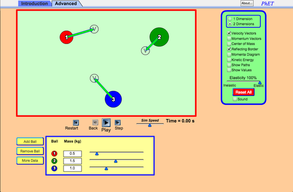 Collision Lab screenshot.