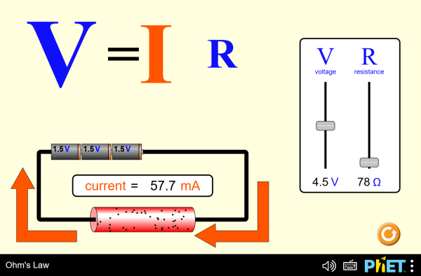 Ohm's Law Screenshot.