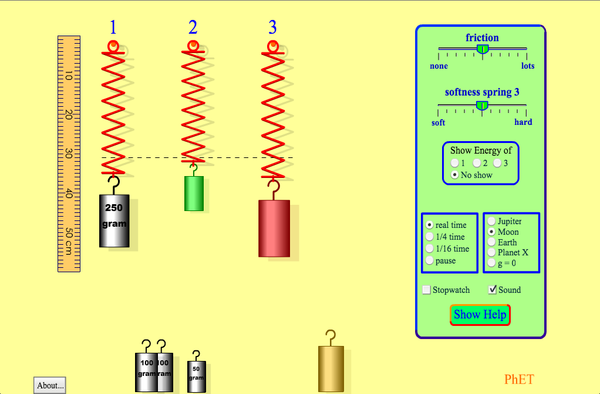 Masses & Springs screenshot.