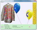 Screenshot of the simulation Μπαλόνια και στατικός ηλεκτρισμός