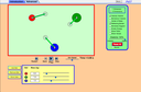 Screenshot of the simulation Laboratório de Colisões