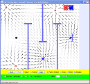 Screenshot of the simulation Ηλεκτροστατικό Χόκεϋ