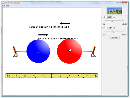 Screenshot of the simulation آرمایشگاه نیروی گرانش