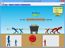Screenshot of the simulation Δυνάμεις και κίνηση: Τα βασικά