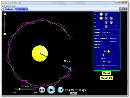 Screenshot of the simulation Βαρύτητα και Τροχιές