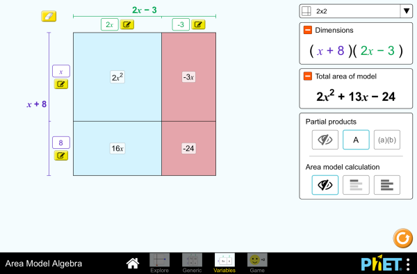 Area Model Algebra