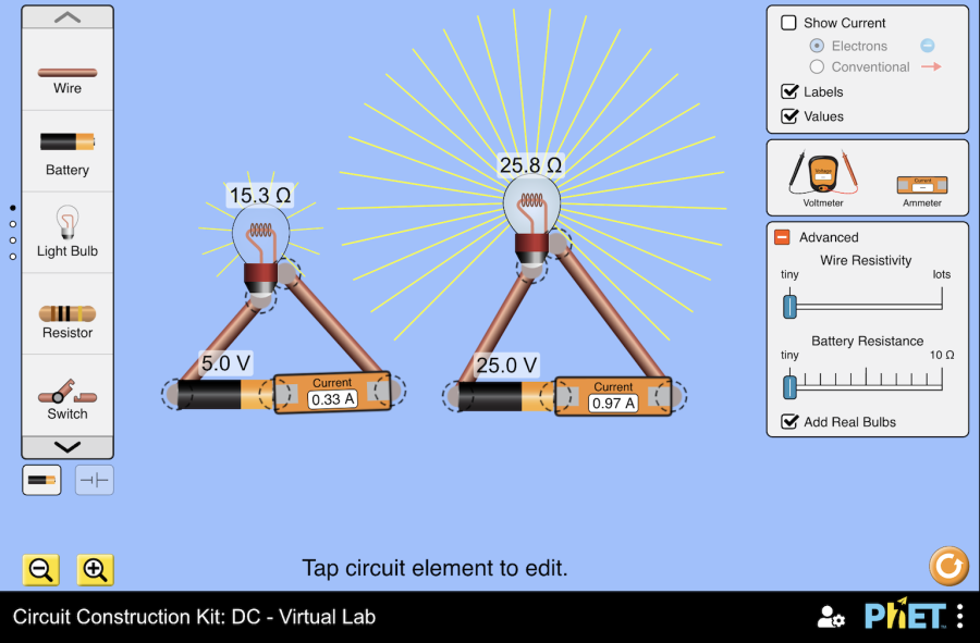 Kit De Construção De Circuitos: DC - Virtual Lab - Circuito Em Série ...