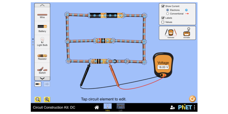 Circuit Construction Kit: DC - Series Circuit | Parallel Circuit | Ohm's  Law - PhET Interactive Simulations