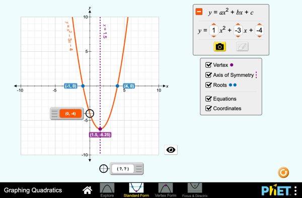 Graphing Quadratics Graphing Parabola Quadratic