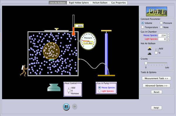 Ballons & Auftrieb - Gas | Auftrieb - PhET Interaktive Simulationen