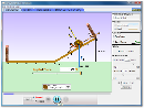Screenshot of the simulation سطح شیبدار: نیروها و حرکت