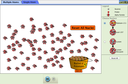 Screenshot of the simulation Désintégration alpha