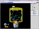 Screenshot of the simulation Καταστάσεις της Ύλης. Τα βασικά