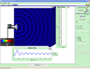 Screenshot of the simulation تداخل امواج